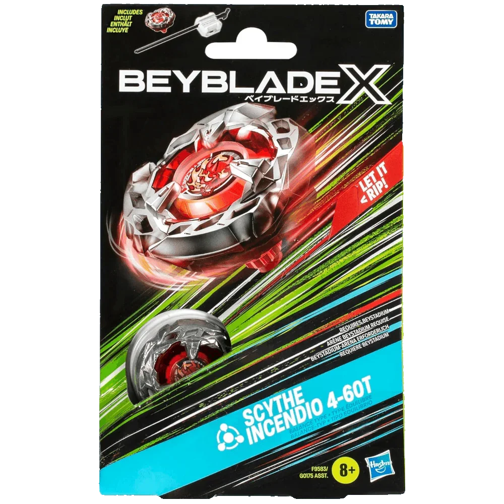 Beyblade X - Starter Pack Top and Launcher - Scythe Incendio 4-60T