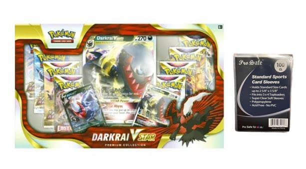 Pokemon TCG VSTAR Premium Collection Box w/Sleeves - 8 Packs Promo Cards (Darkrai VSTAR)