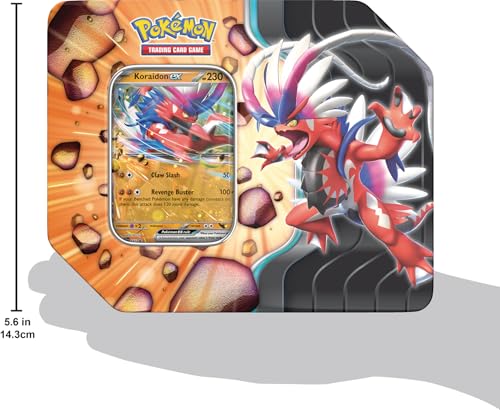 Pokemon TCG: Slashing Legends Tin - Koraidon ex - 5 Packs, Promo Card