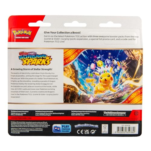 Pokemon TCG: Scarlet & Violet - Surging Sparks 3-Pack Blister - Quagsire