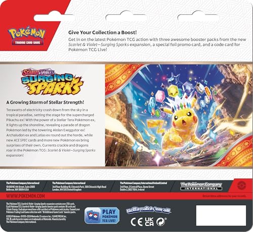 Pokemon TCG: Scarlet & Violet - Surging Sparks Three-Booster Zapdos