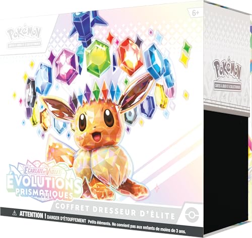 Pokemon Scarlet & Purple Elite Trainer Set - Prismatic Evolutions of The Pokemon TCG (1 Fully Illustrated Promo Card, 9 Booster Packs & Premium Game Accessories)