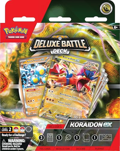 Pokemon TCG: Koraidon ex Deluxe Battle Deck (Ready-to-Play 60-Card Deck & Accessories)