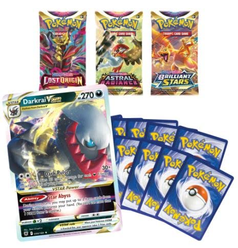 Pokemon TCG VSTAR Premium Collection Box w/Sleeves - 8 Packs Promo Cards (Darkrai VSTAR)