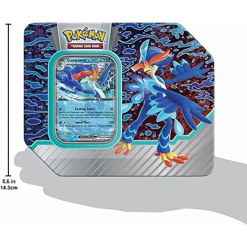 Pokemon TCG: Paldea Partners Quaquaval EX Tin - 5 Packs, Promos
