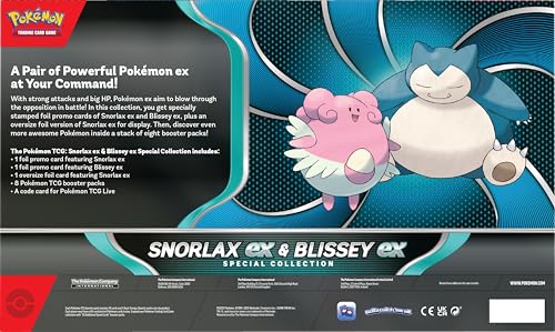 Pokemon TCG: Snorlax ex & Blissey ex Special Collection (2 Foil Promo Cards, 1 Oversize Card & 8 Booster Packs)