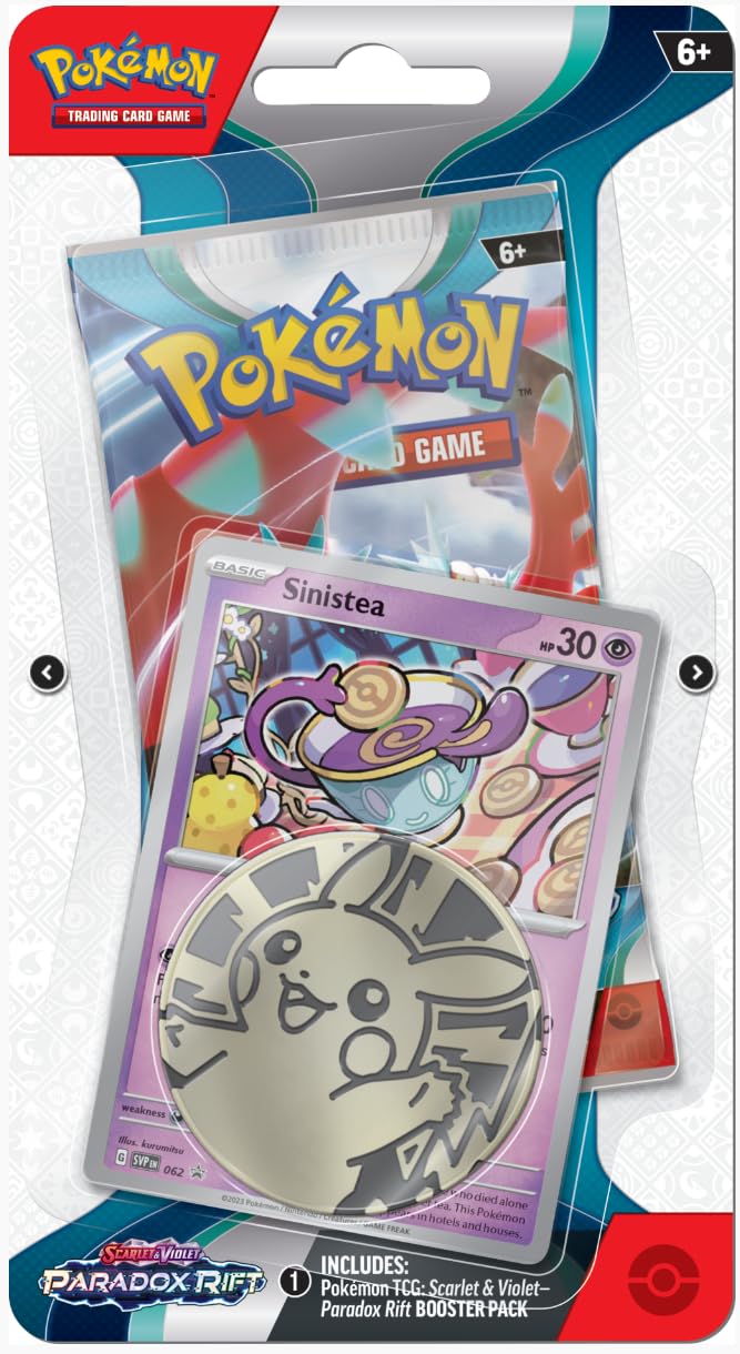 Pokemon TCG: Scarlet & Violet - Paradox Rift - Checklane Blister Pack (Random, Pineco OR Sinistea)