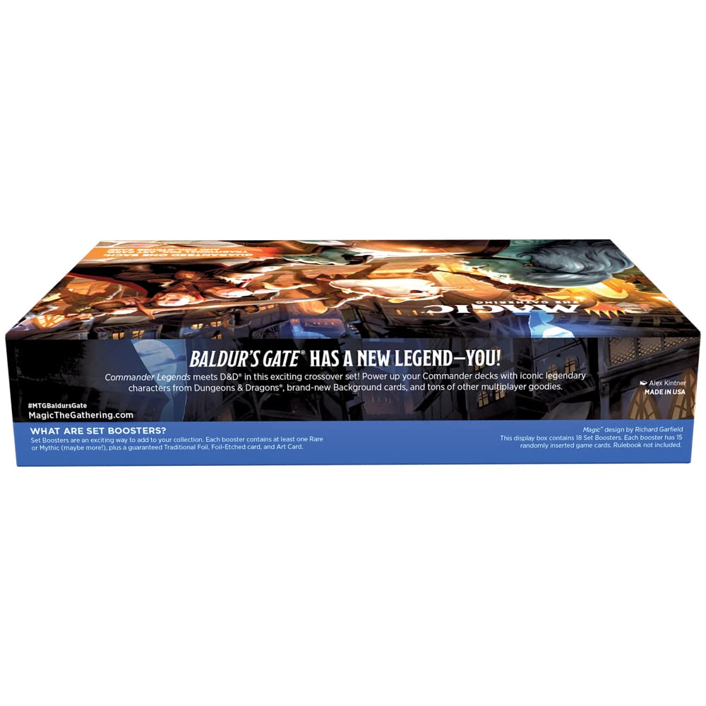 Magic: The Gathering Commander Legends: Battle for Baldur’s Gate Set Booster Box | 18 Packs (270 Magic Cards)