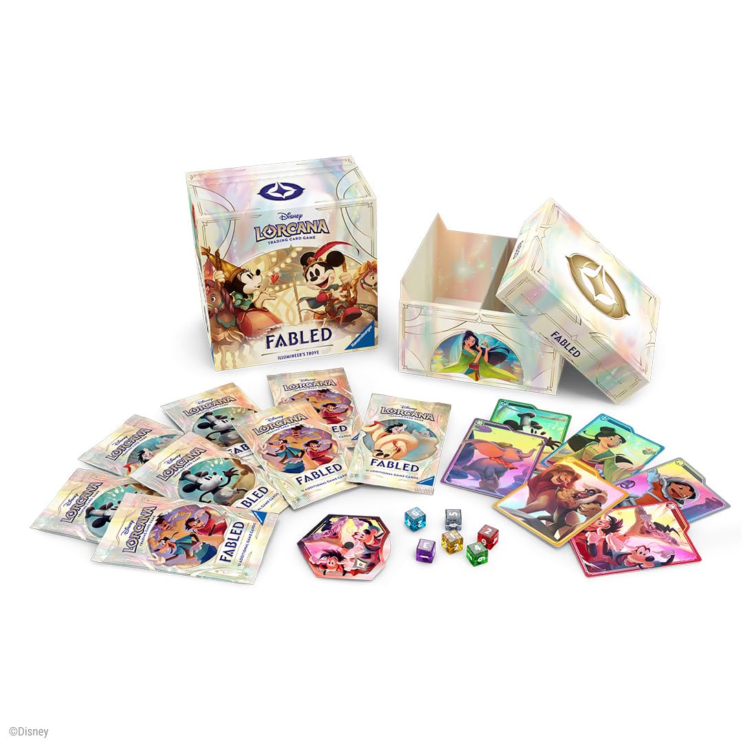 Ravensburger Disney Lorcana TCG: Fabled Illumineer's Trove | Secure Card Storage | Includes Booster Packs & Comprehensive Guide | Original Disney Artwork | Ages 8+