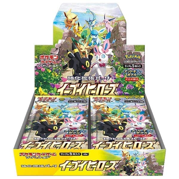 Pokemon Card Game Sword & Shield Expansion Booster Box Eevee Heroes Box- 30 Packs (Japanese)