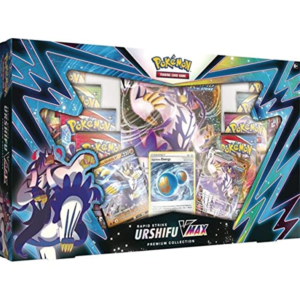 Pokemon Rapid Strike Urshifu VMAX Premium Collection Box - 8 Packs, Promos