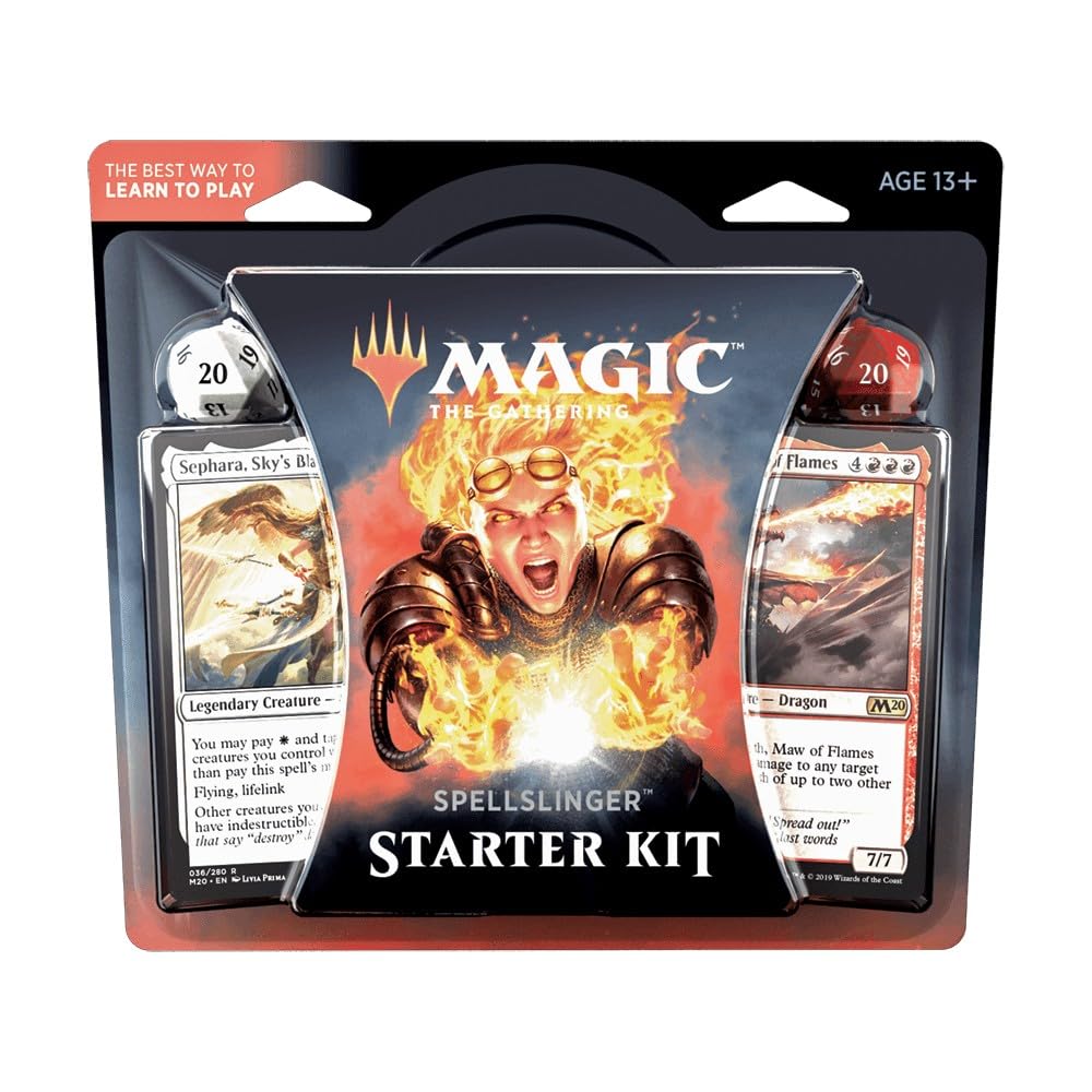 Magic: The Gathering Spellslinger Starter Kit Core Set 2020 (M20) | 2 Starter Decks | 2 Dice | 2 Learn to Play Guides