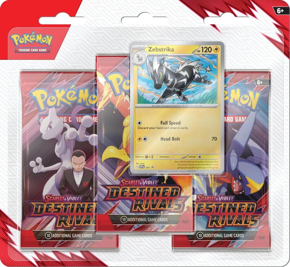 Pokemon Tcg: Scarlet And Violet Destined Rivals (Sv10) Three Blister Pack