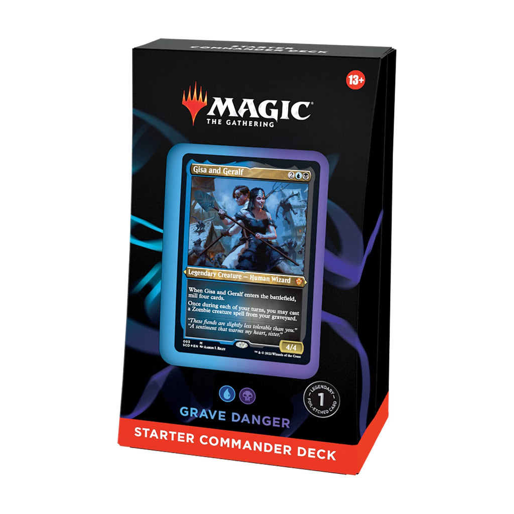 Magic: The Gathering Starter Commander Deck – Grave Danger (Blue-Black) | Ready-to-Play Deck for Beginners and Fans | Ages 13+ | Collectible Card Games