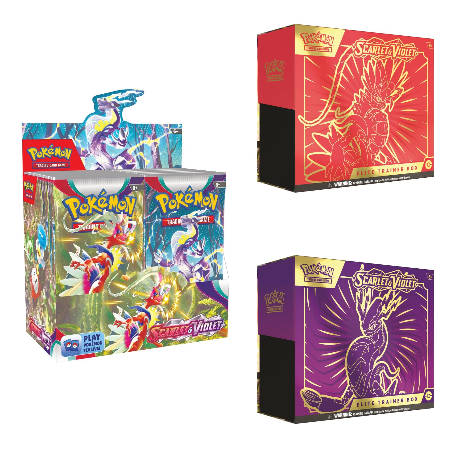 Pokemon TCG Scarlet & Violet Booster Box + 2 Elite Trainer Box Bundle
