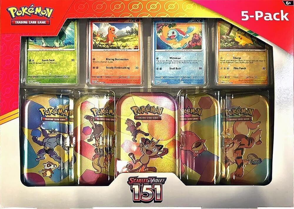 Pokemon TCG Scarlet & Violet 151 Mini Tin 5-Pack Box