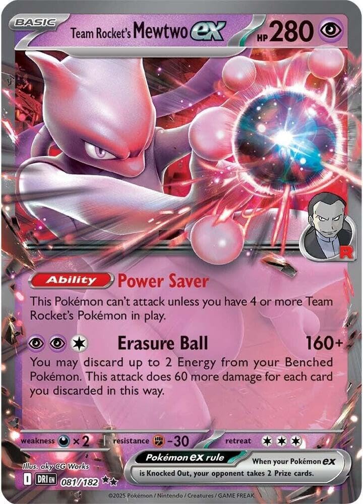 Pokemon - Team Rocket's Mewtwo ex - 081/182 - Destined Rivals - Double Rare - Single Card