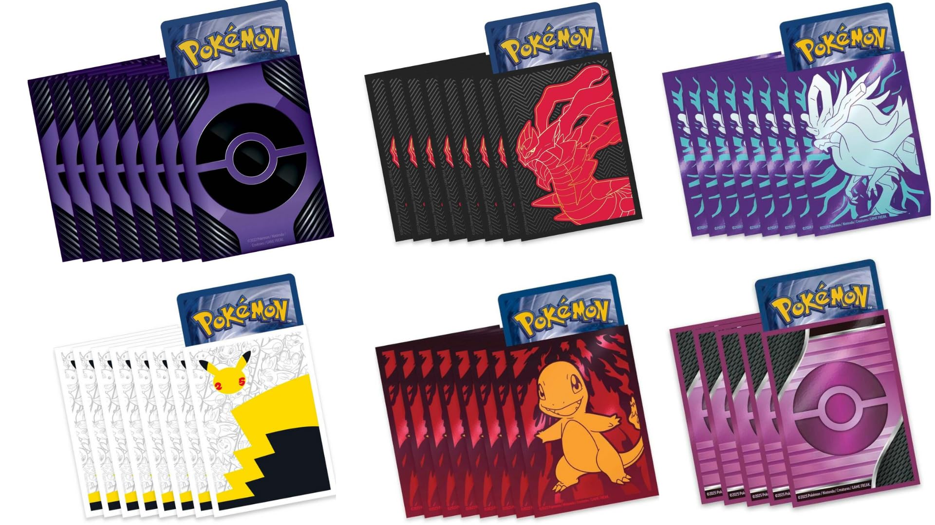 Offical Pokemon TCG Sleeves - 1x Random Pack of 65 Count Sleeves (ETB, Trainer Toolkit, Collection Box, etc.) Styles May Vary!