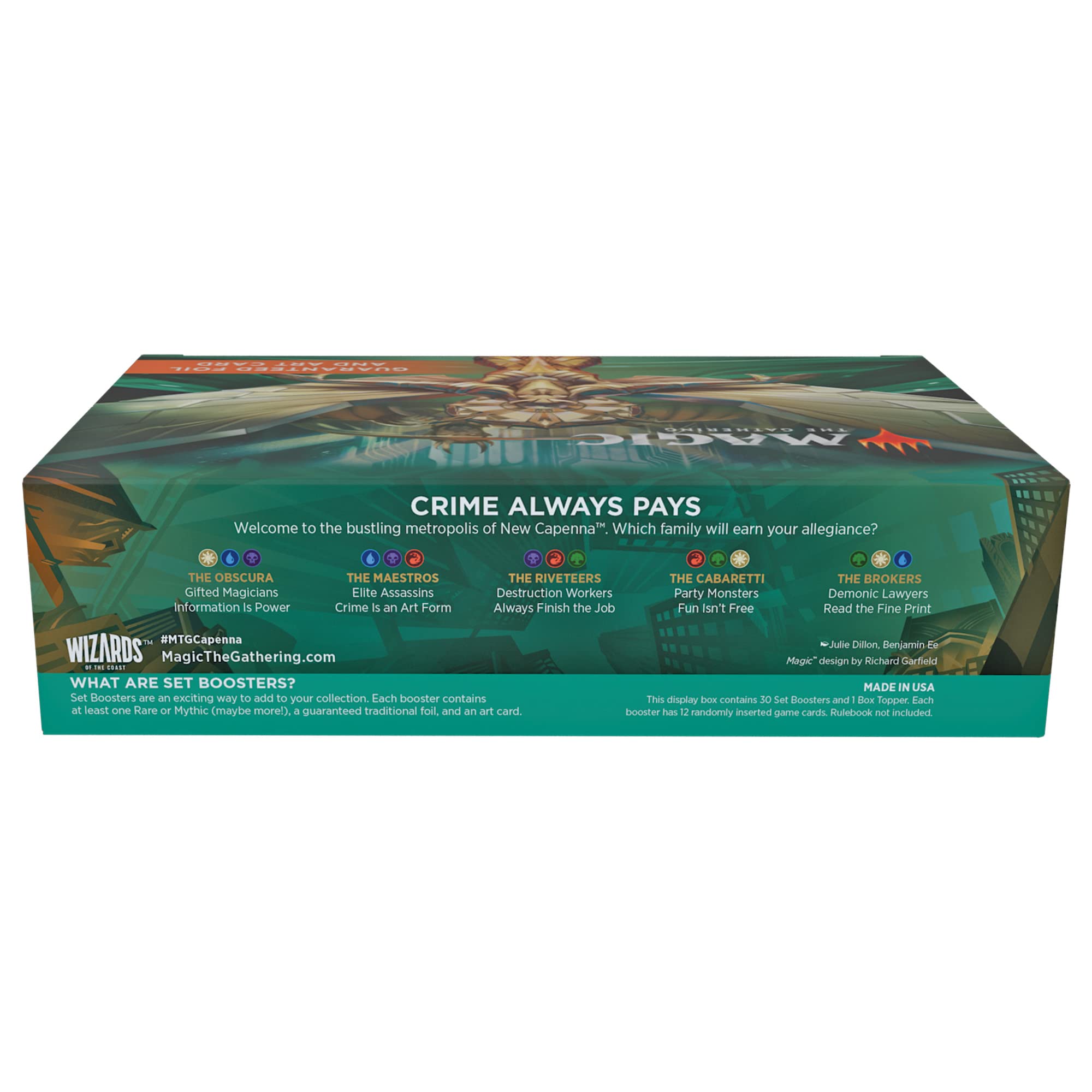 Magic: The Gathering Streets of New Capenna Set Booster Box | 30 Packs + 1 Box Topper (361 Magic Cards)