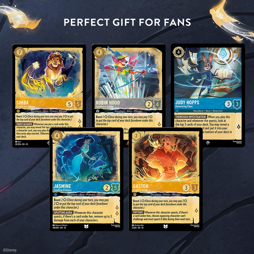 Ravensburger Disney Lorcana TCG: Whispers in The Well Assorted Single Booster Pack (12 Cards) - Collectible Trading Cards - Ideal for Disney Fans & TCG Players - Ages 8+