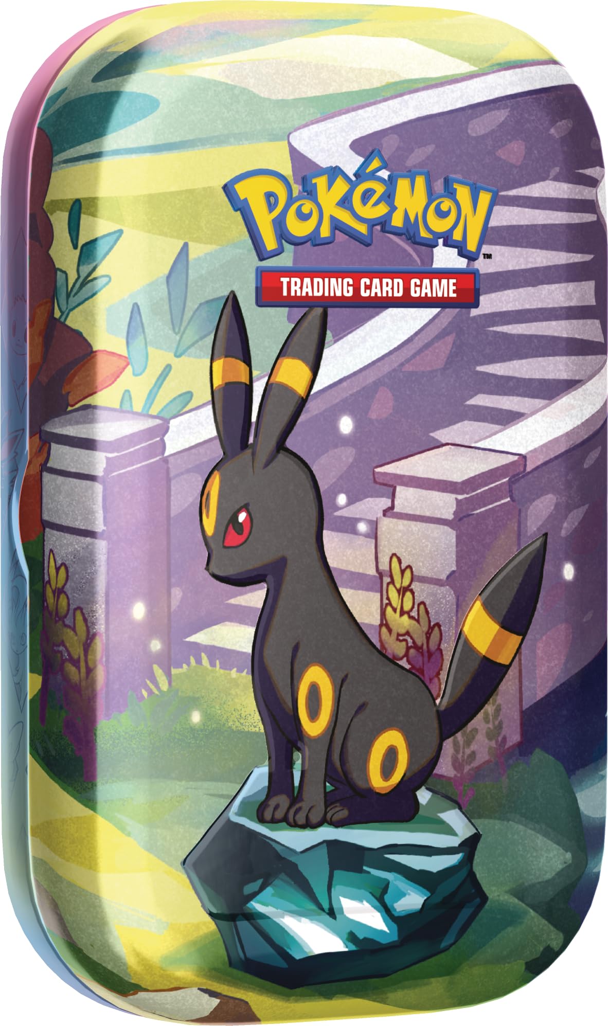 Pokemon TCG: Scarlet & Violet —Prismatic Evolutions Mini Tin - Umbreon (2 Booster Packs & 1 Coin)