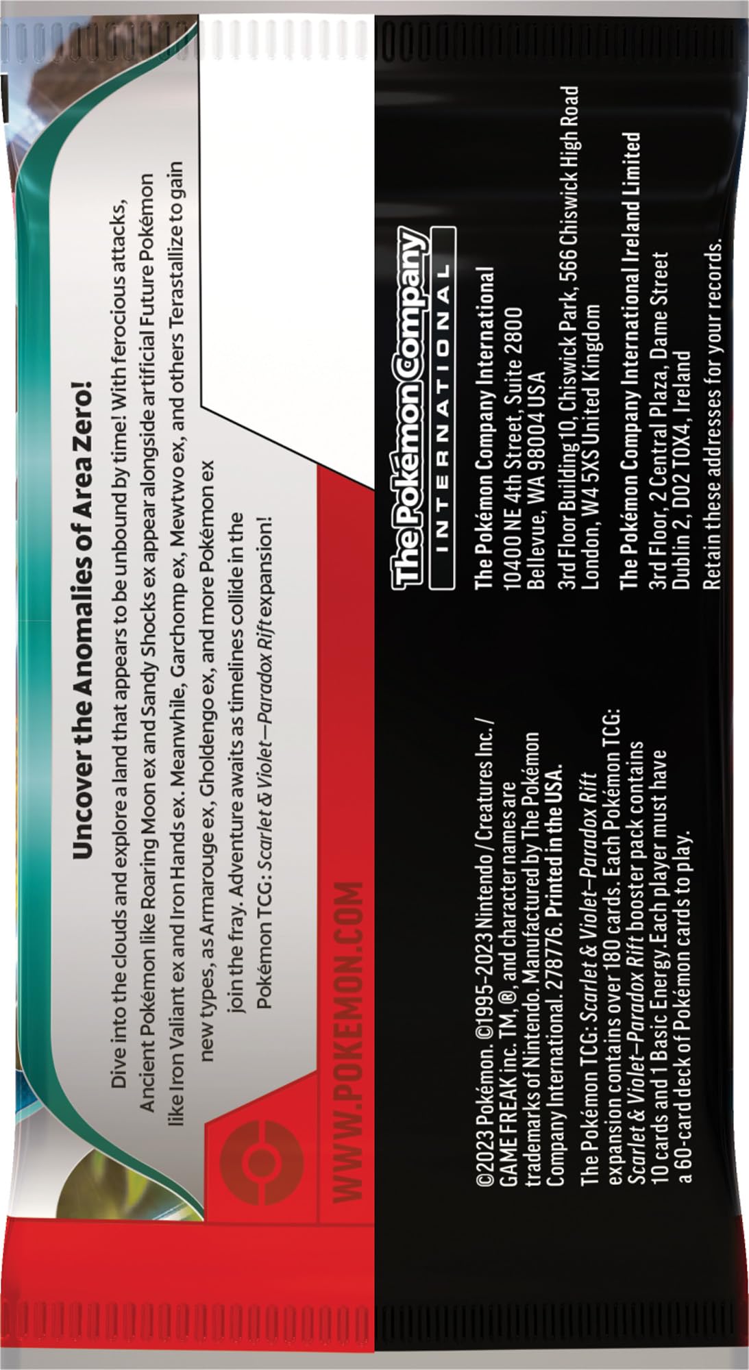 Pokemon TCG: Scarlet & Violet: Paradox Rift: Booster Pack - 10 Cards