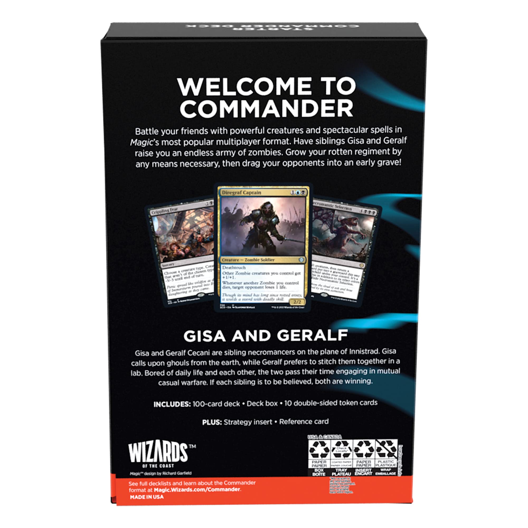 Magic: The Gathering Starter Commander Deck – Grave Danger (Blue-Black) | Ready-to-Play Deck for Beginners and Fans | Ages 13+ | Collectible Card Games