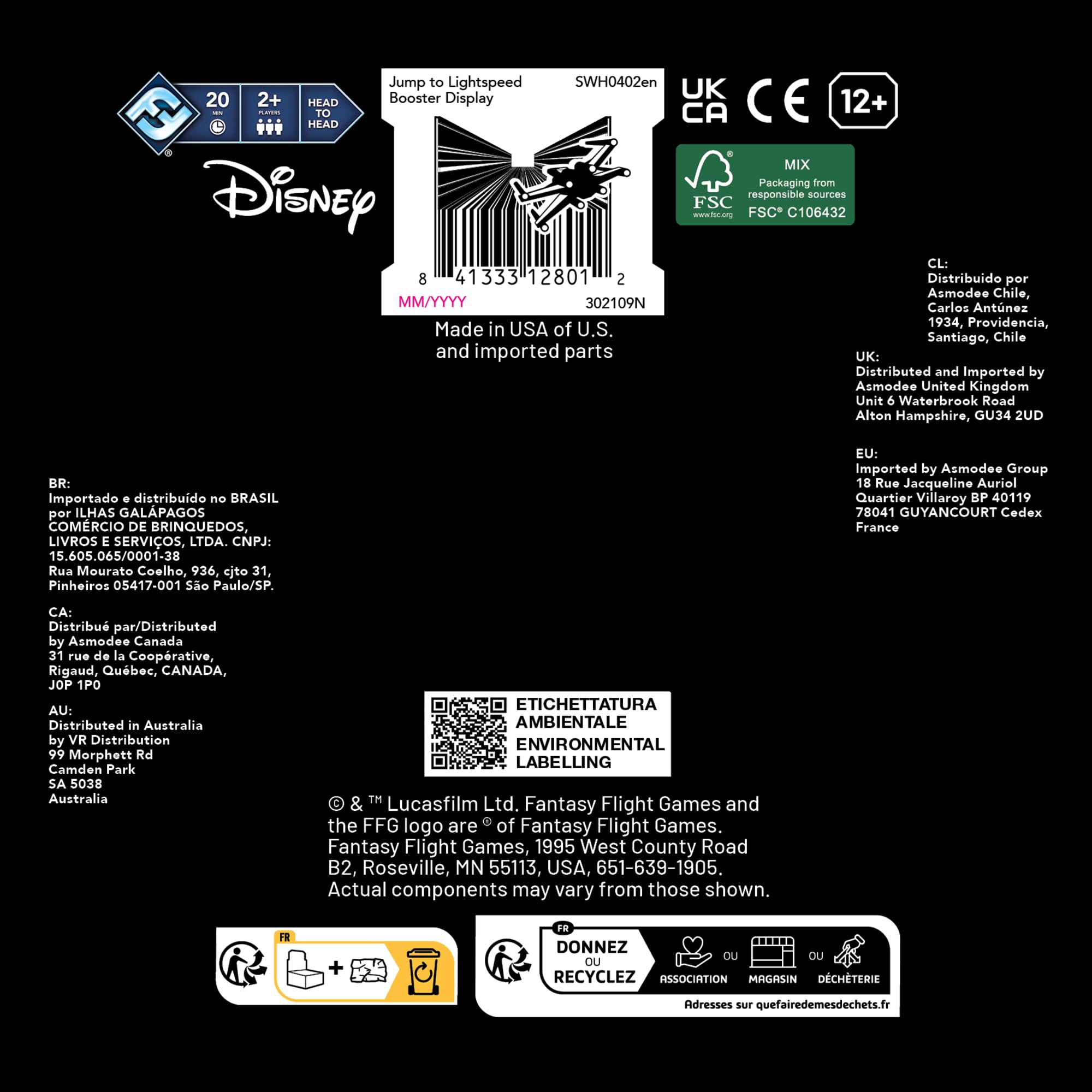 Asmodee Star Wars: Unlimited TCG Jump to Lightspeed Booster Display (Set of 24 Booster Packs) - Trading Card Game for Kids & Adults, Ages 12+, 2+ Players, 20 Min Playtime