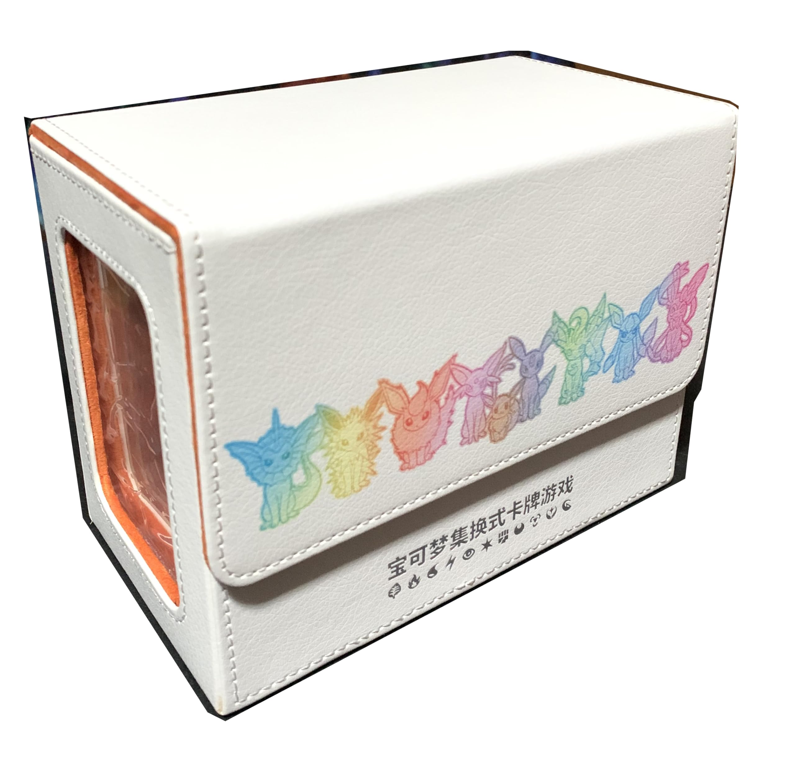 Official Pokemon Double Deck Box Eeveelution – Flareon Chinese Eevee Gift Box Exclusive – Includes Case Display
