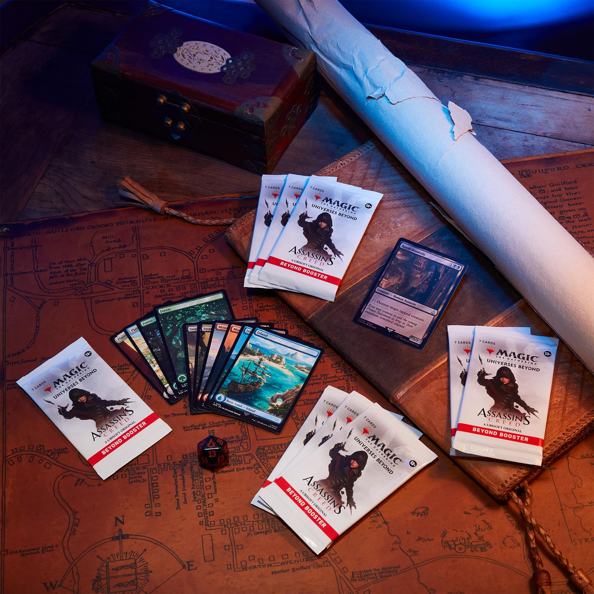 Magic: The Gathering - Assassin’s Creed Bundle | 9 Beyond Boosters + Accessories | Collectible Trading Card Game for Ages 13+