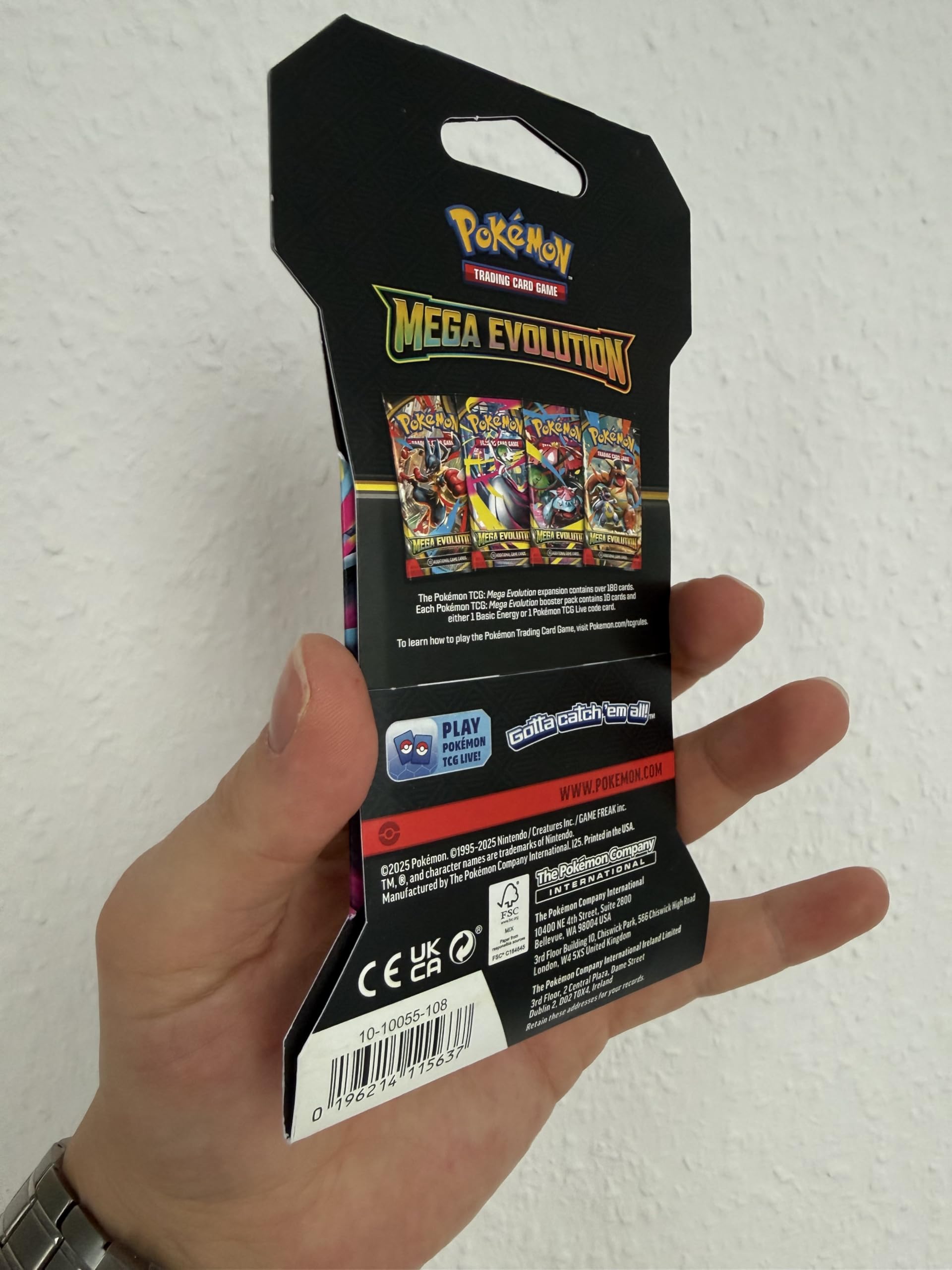 Pokemon TCG: Mega Evolution Sleeved Booster Pack - 10 Cards