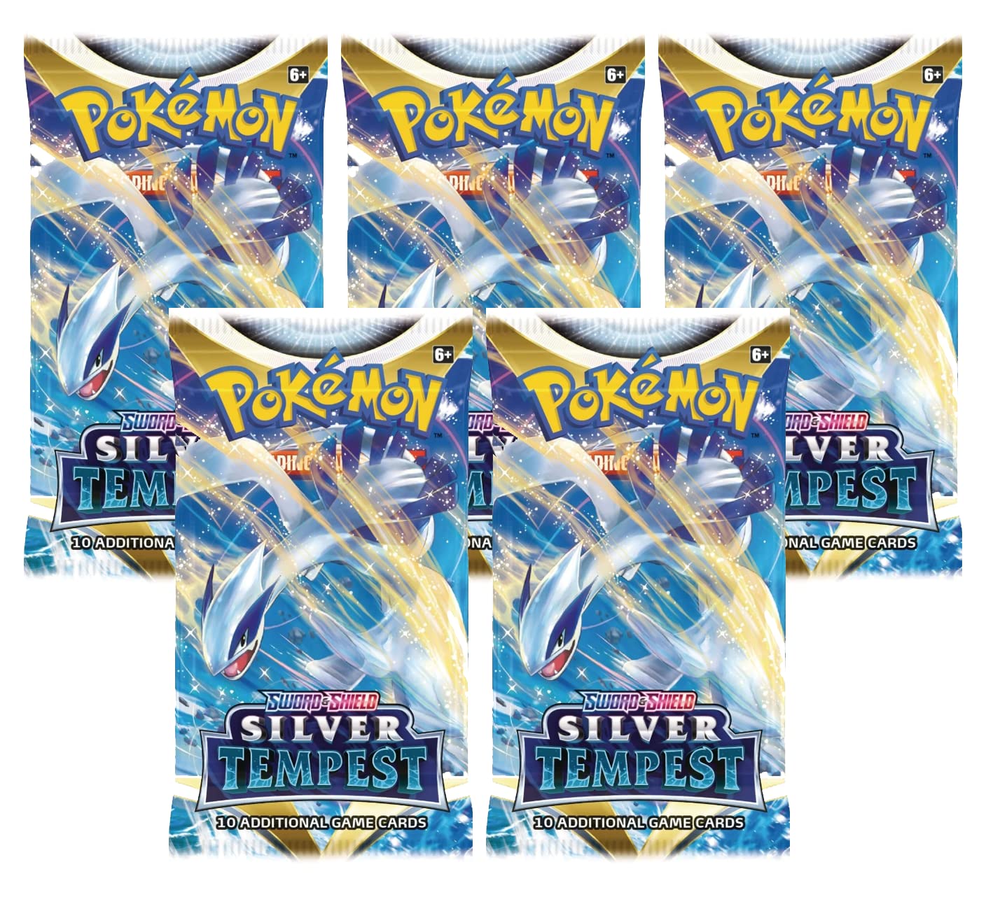 Pokemon TCG Silver Tempest Booster Packs - 5 Booster Packs (50 Cards)