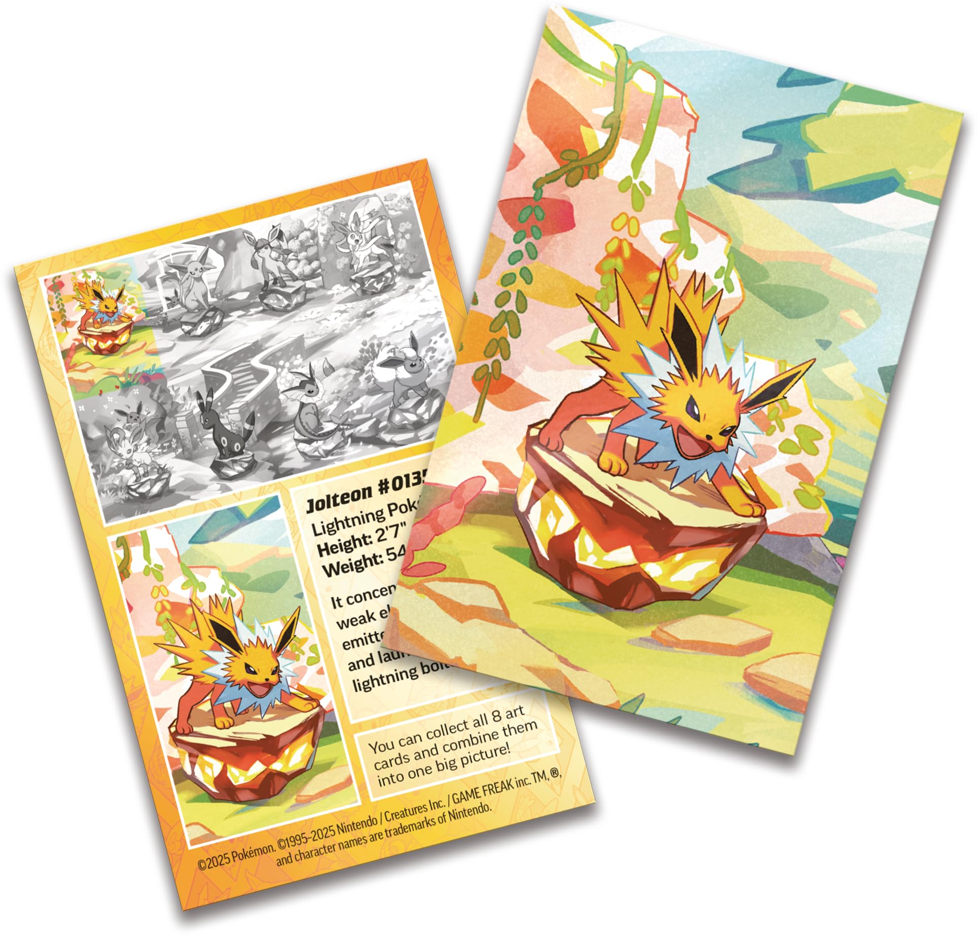Pokemon TCG: Scarlet & Violet —Prismatic Evolutions Mini Tin - Jolteon (2 Booster Packs & 1 Coin)