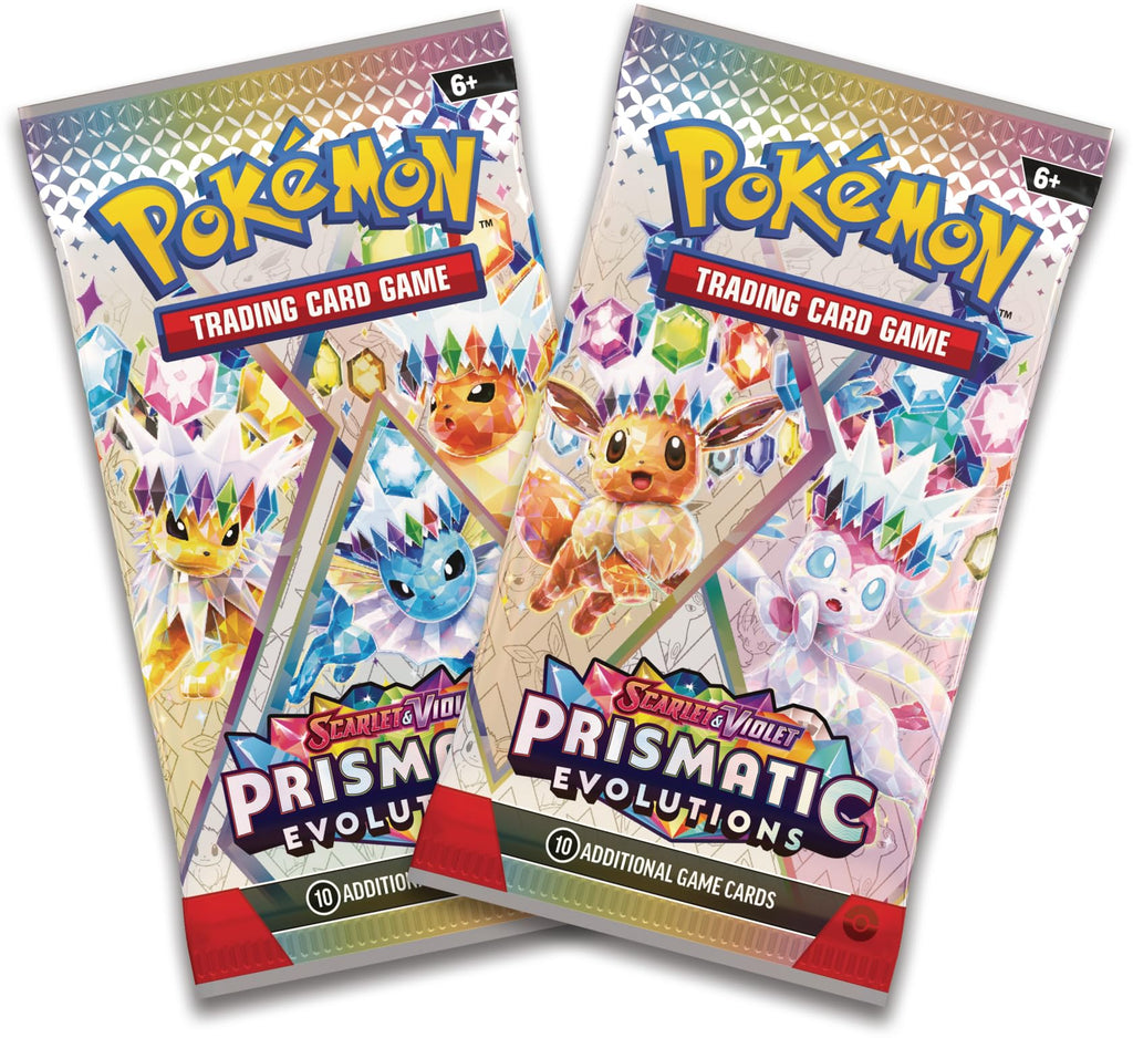 Pokemon TCG: Scarlet & Violet —Prismatic Evolutions Mini Tin - Flareon (2 Booster Packs & 1 Coin)