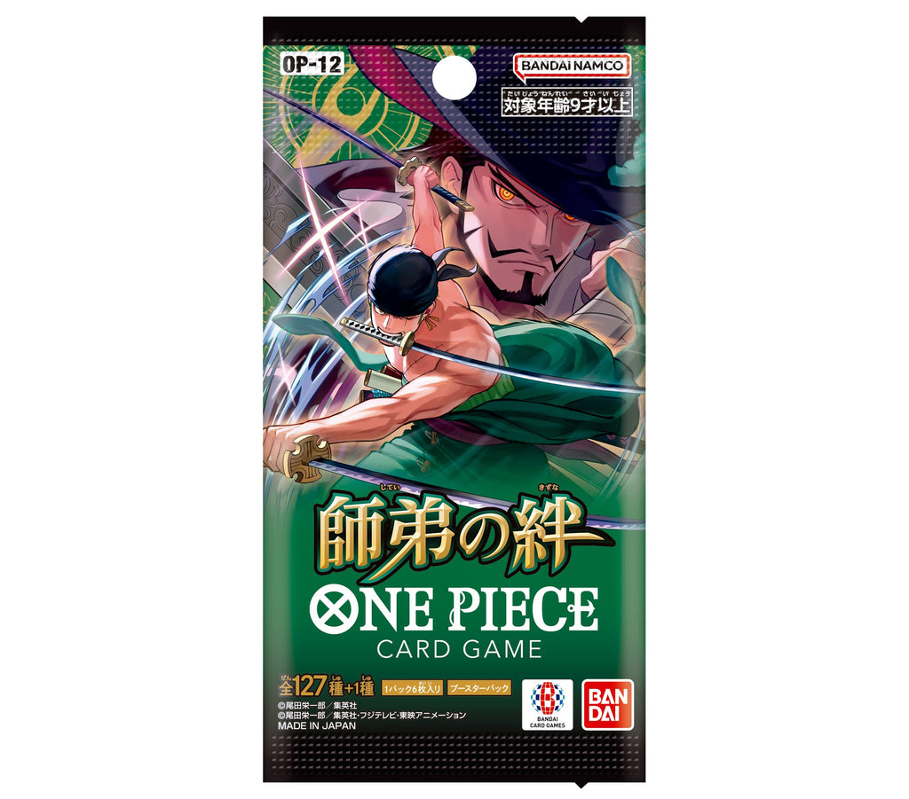 BANDAI ONE Piece Card Game Master and Student Bonds (OP-12) Booster Box (Japanese) - 24 Packs