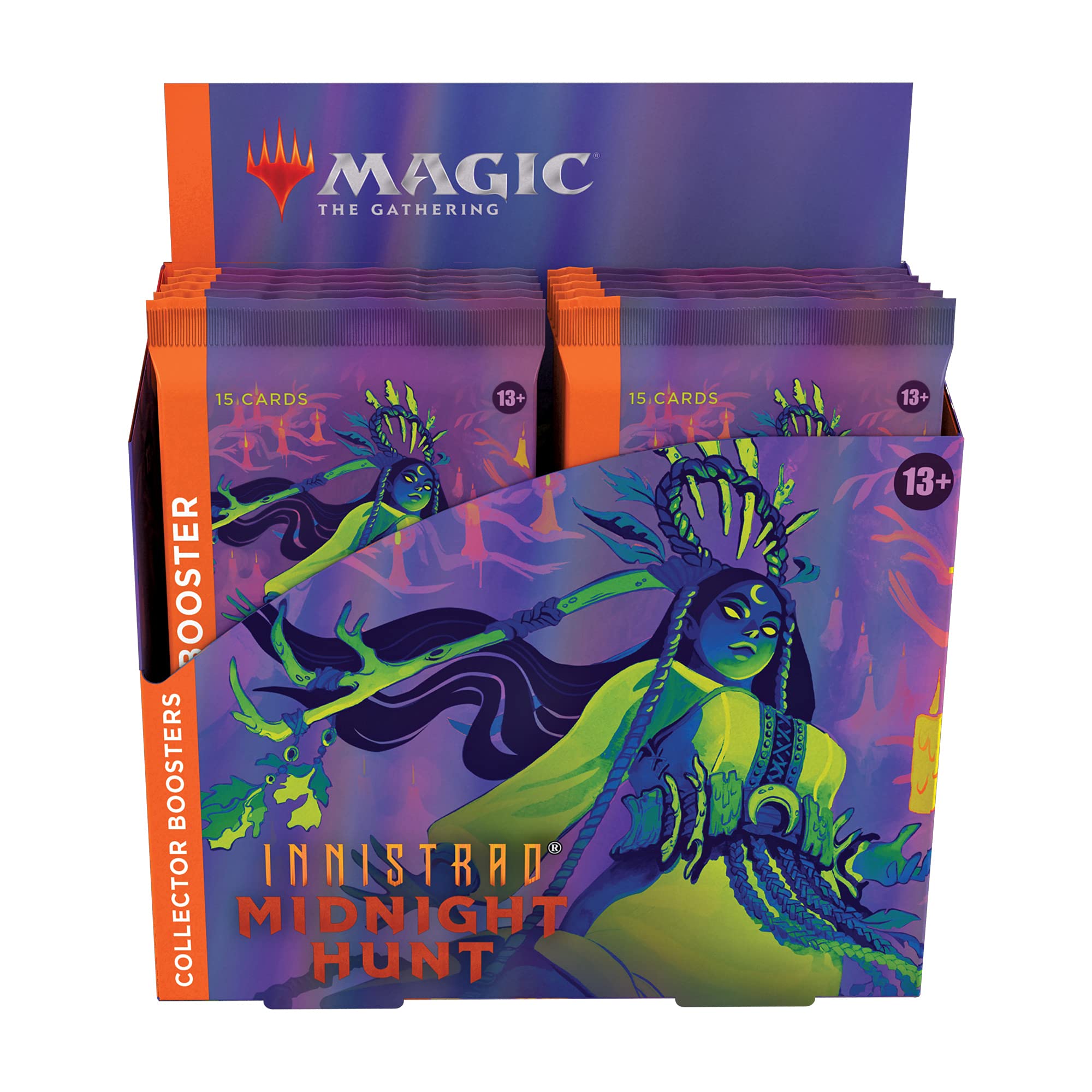 Magic: The Gathering Innistrad: Midnight Hunt Collector Booster Box, 12 Packs