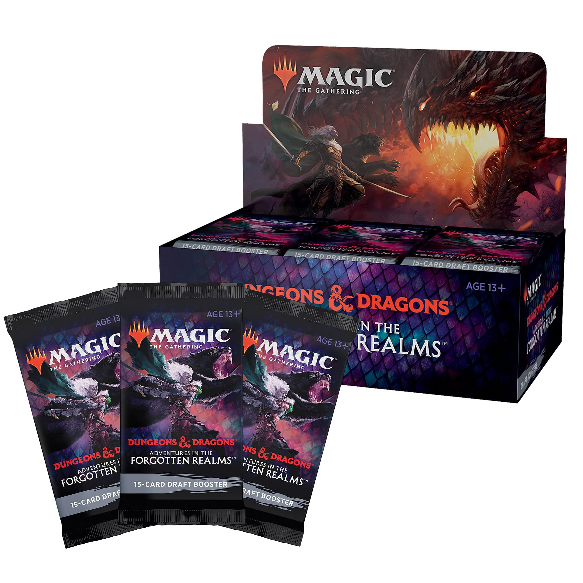 Magic The Gathering Adventures in The Forgotten Realms Draft Booster Box, 36 Packs