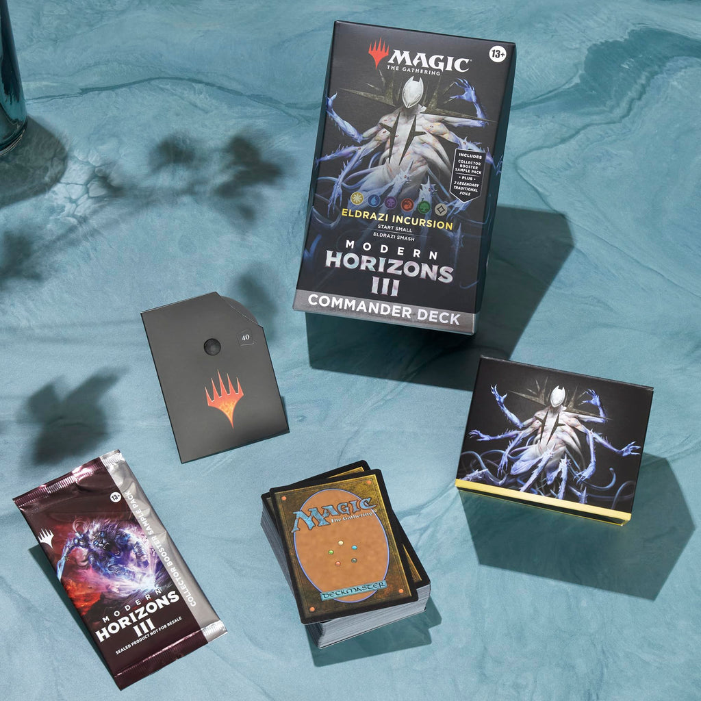 Magic: The Gathering Modern Horizons 3 Commander Deck – Eldrazi Incursion (100-Card Deck, 2-Card Collector Booster Sample Pack + Accessories)