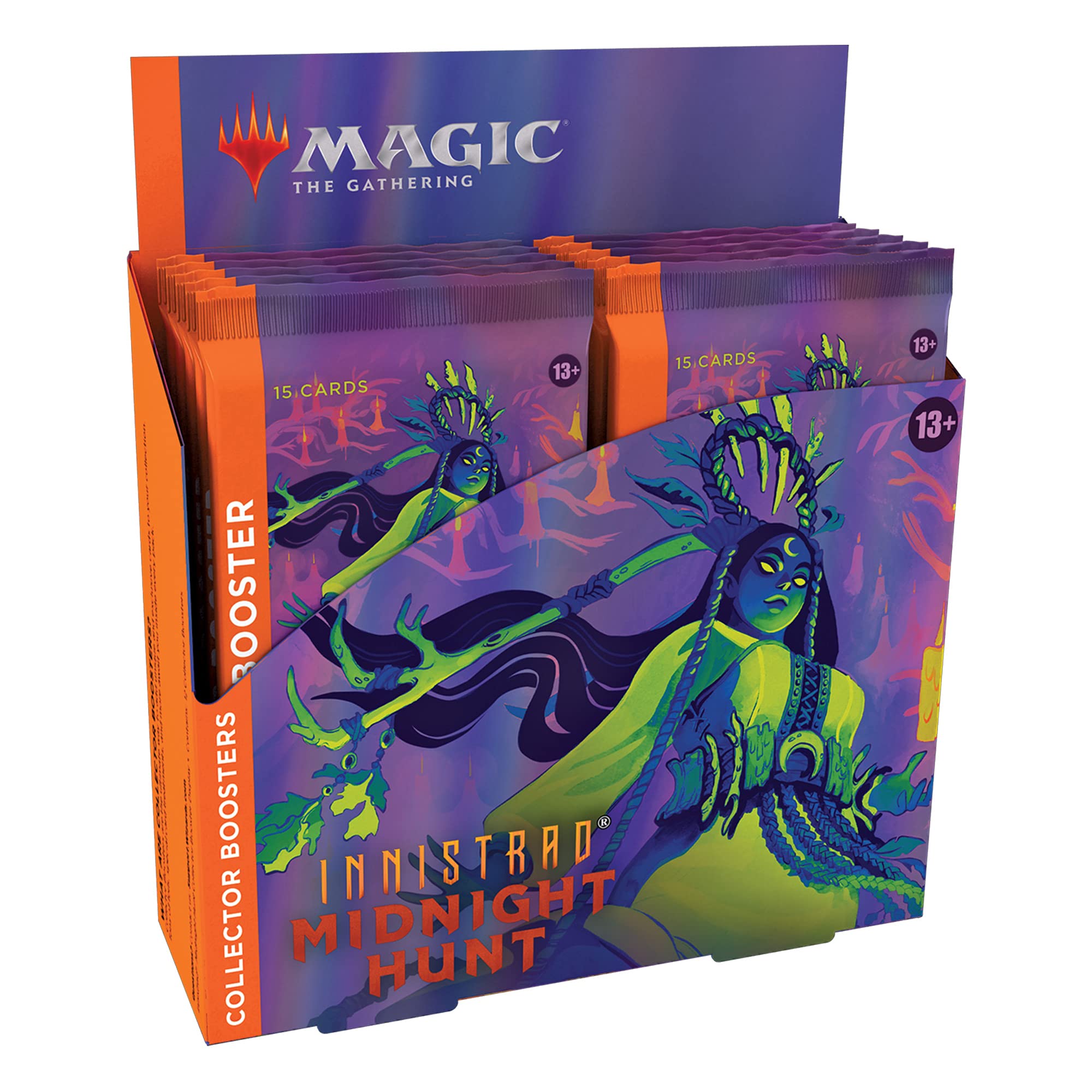 Magic: The Gathering Innistrad: Midnight Hunt Collector Booster Box, 12 Packs