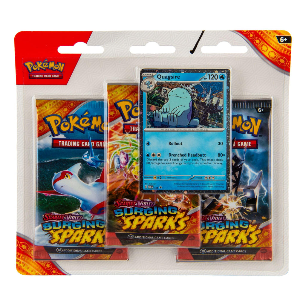 Pokemon TCG: Scarlet & Violet - Surging Sparks 3-Pack Blister - Quagsire