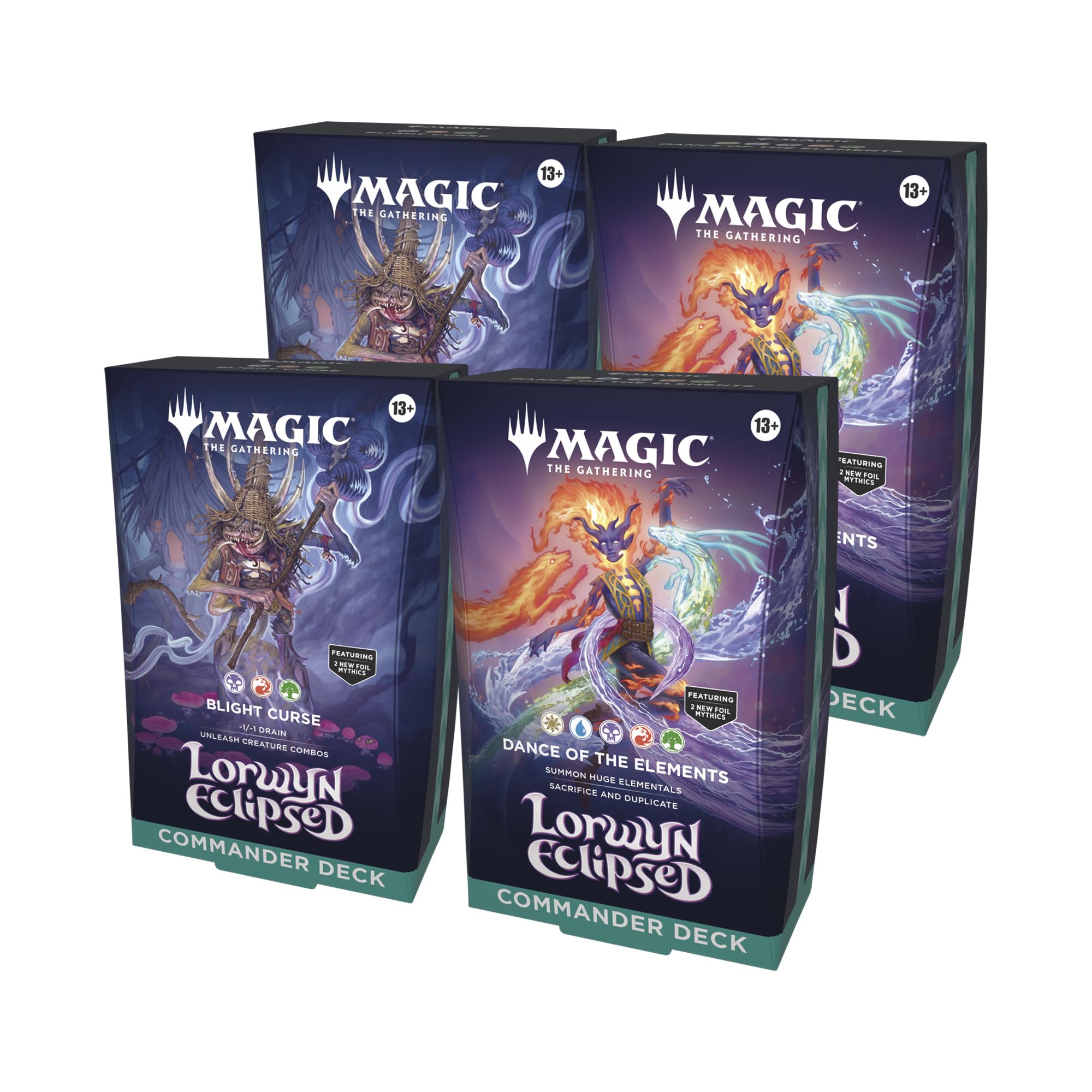 Magic: The Gathering Lorwyn Eclipsed - Commander Deck Bundle | 2 of Each Deck