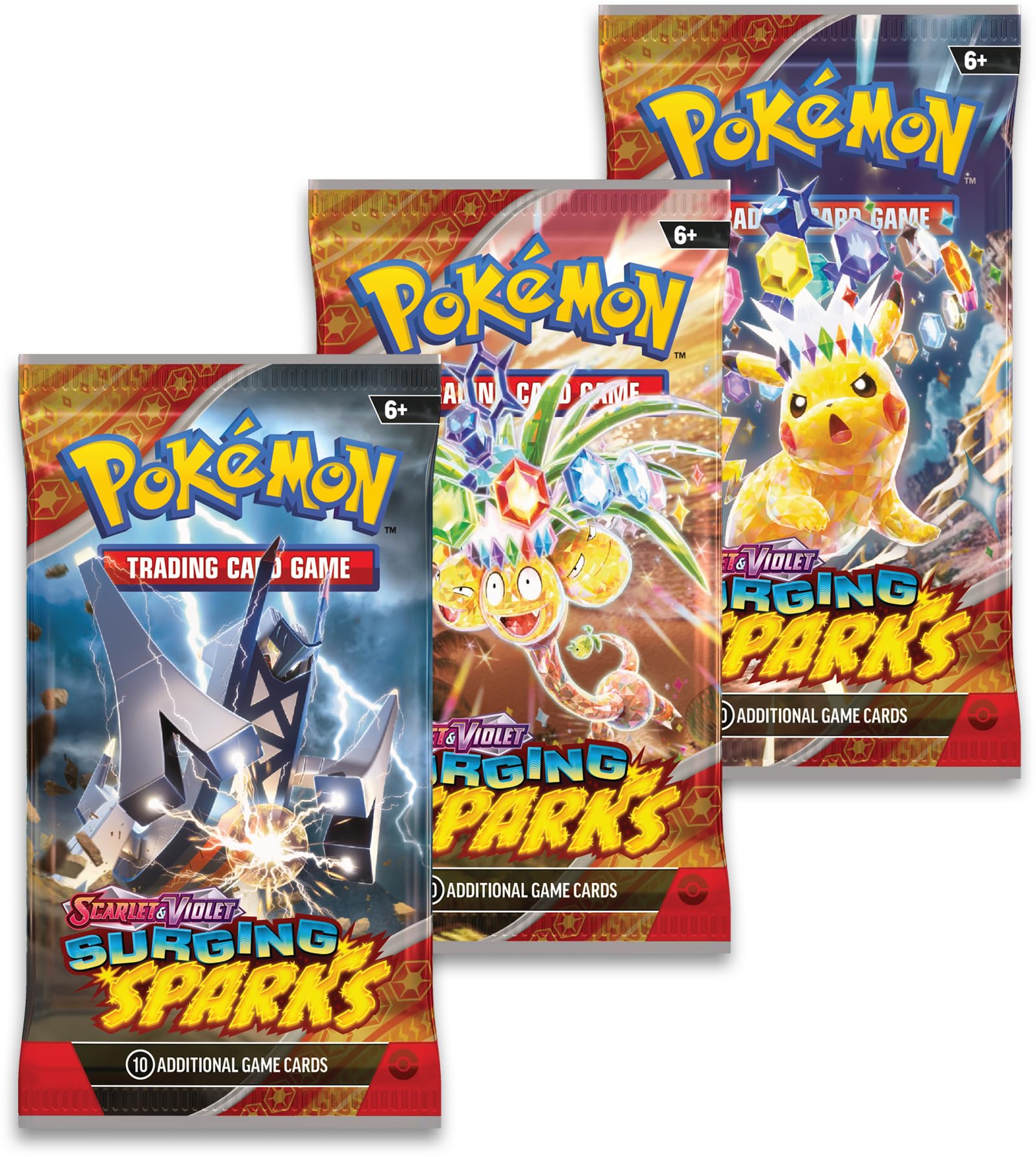 Pokemon TCG: Scarlet & Violet - Surging Sparks Three-Booster Zapdos