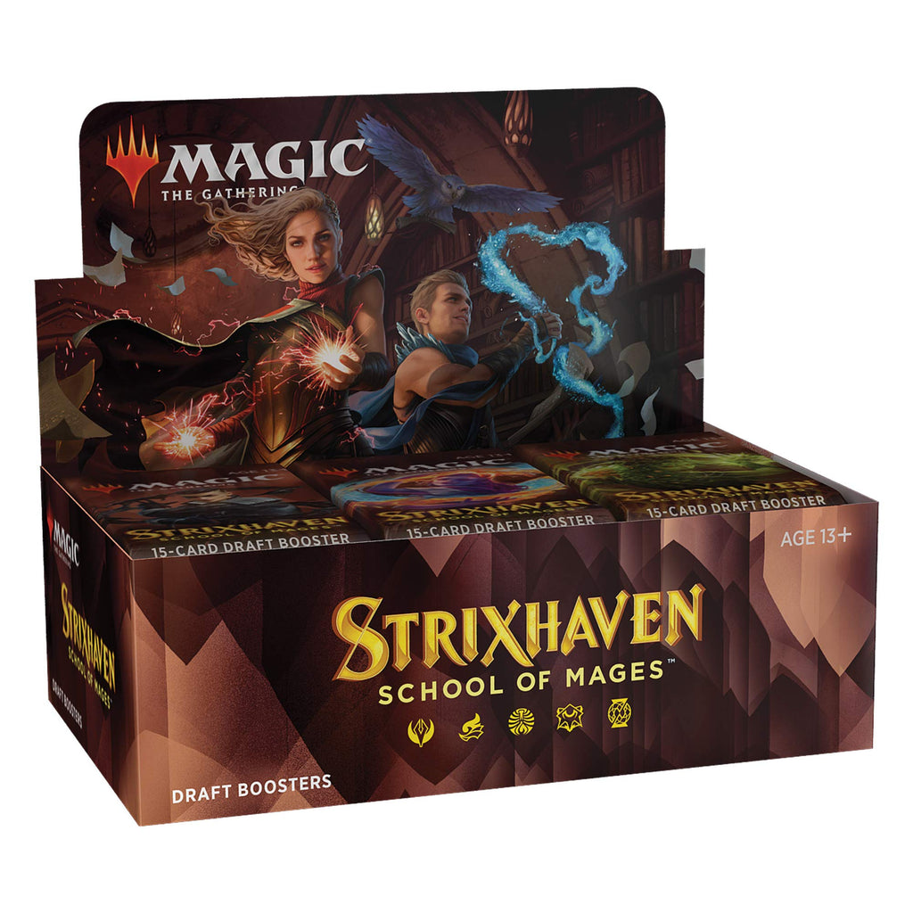 Magic The Gathering Strixhaven Draft Booster Box | 36 Packs (540 Magic Cards), Brown