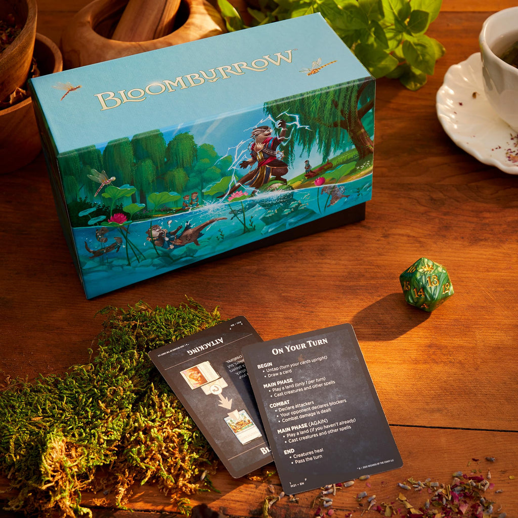 Magic: The Gathering Bloomburrow Bundle - 9 Play Boosters, 30 Land Cards + Exclusive Accessories