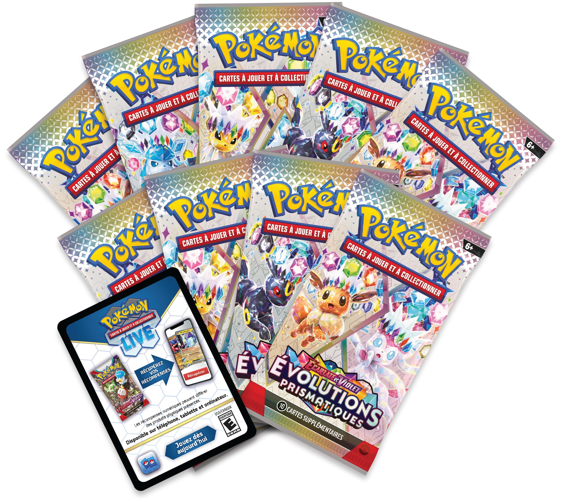 Pokemon Scarlet & Purple Elite Trainer Set - Prismatic Evolutions of The Pokemon TCG (1 Fully Illustrated Promo Card, 9 Booster Packs & Premium Game Accessories)