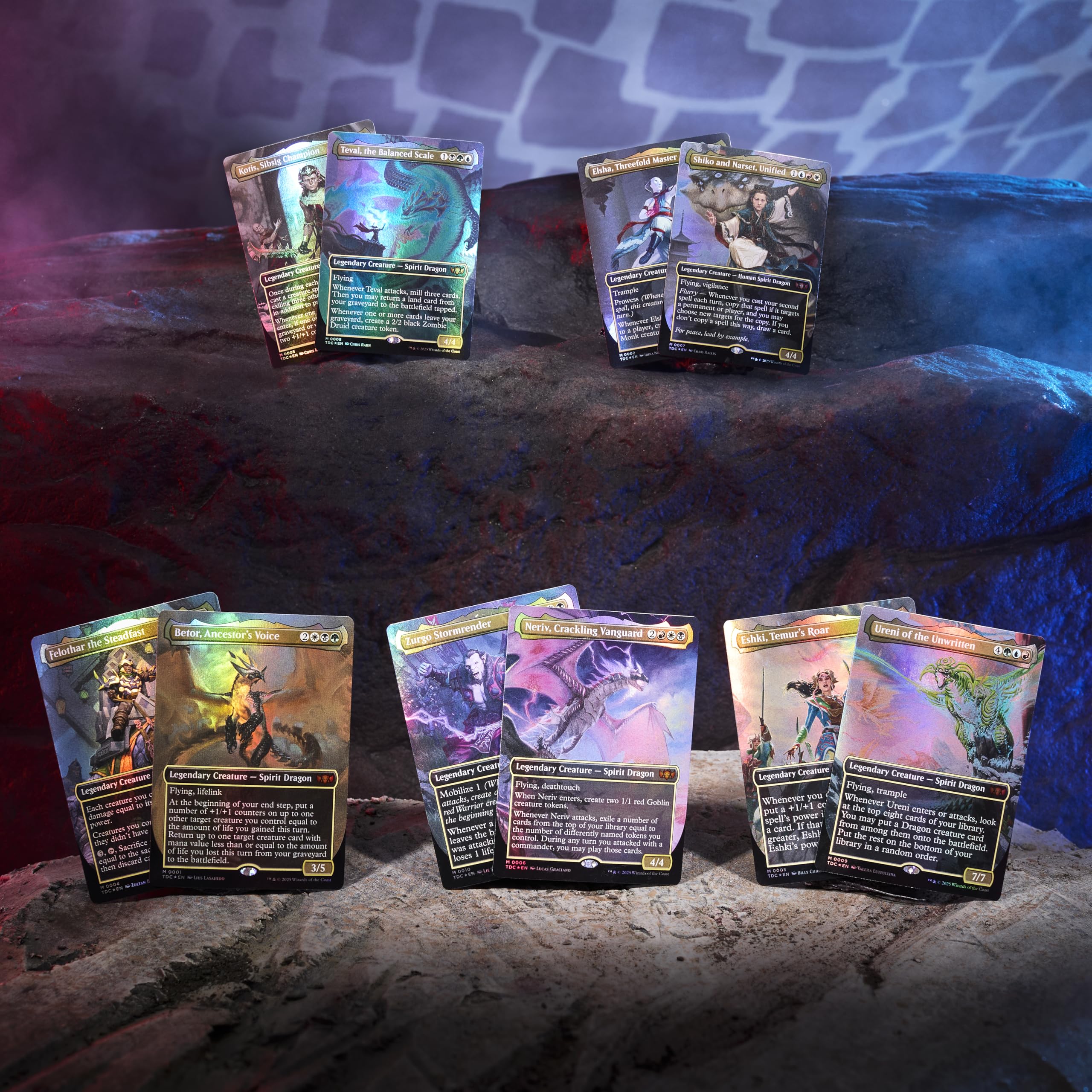 Magic: The Gathering Tarkir: Dragonstorm Commander Deck Bundle - Includes All 5 Decks (Abzan Armor, Jeskai Striker, Sultai Arisen, Mardu Surge, Temur Roar)