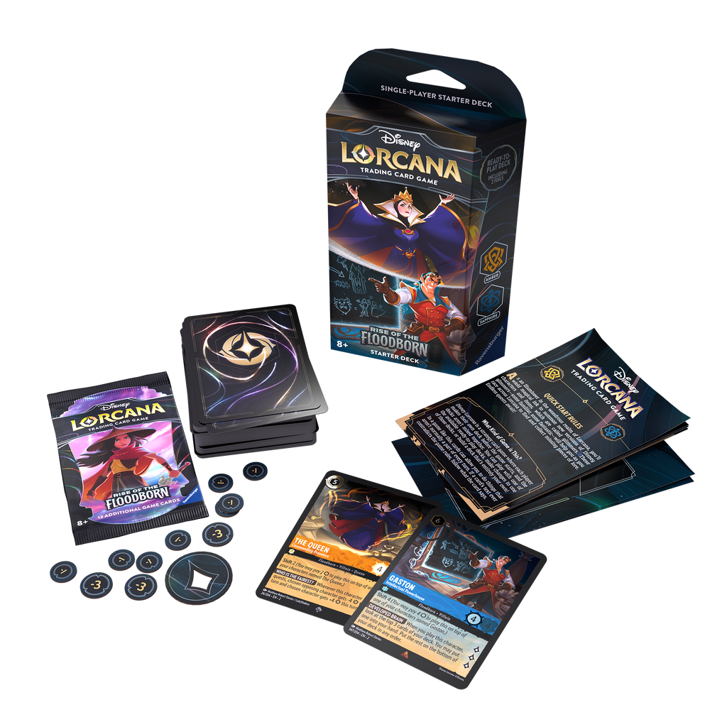 Disney Lorcana: Rise of the Floodborn Amber and Sapphire Starter Deck
