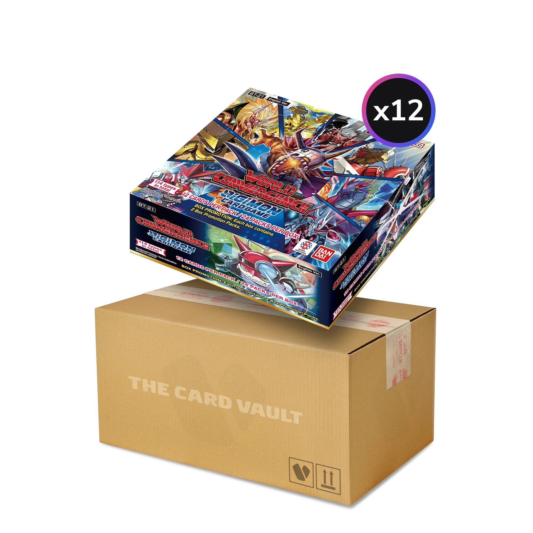 Digimon Card Game - World Convergence (BT21) - Display Case (12x Booster Boxes)