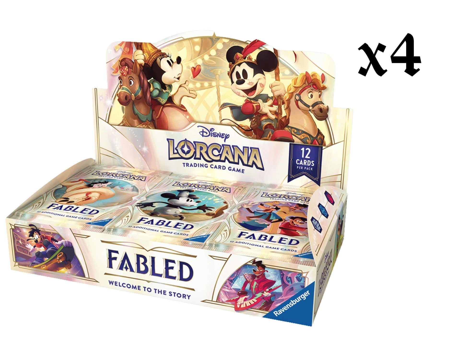 Disney Lorcana TCG: Fabled - Booster Display Case (4 Displays) (presale)