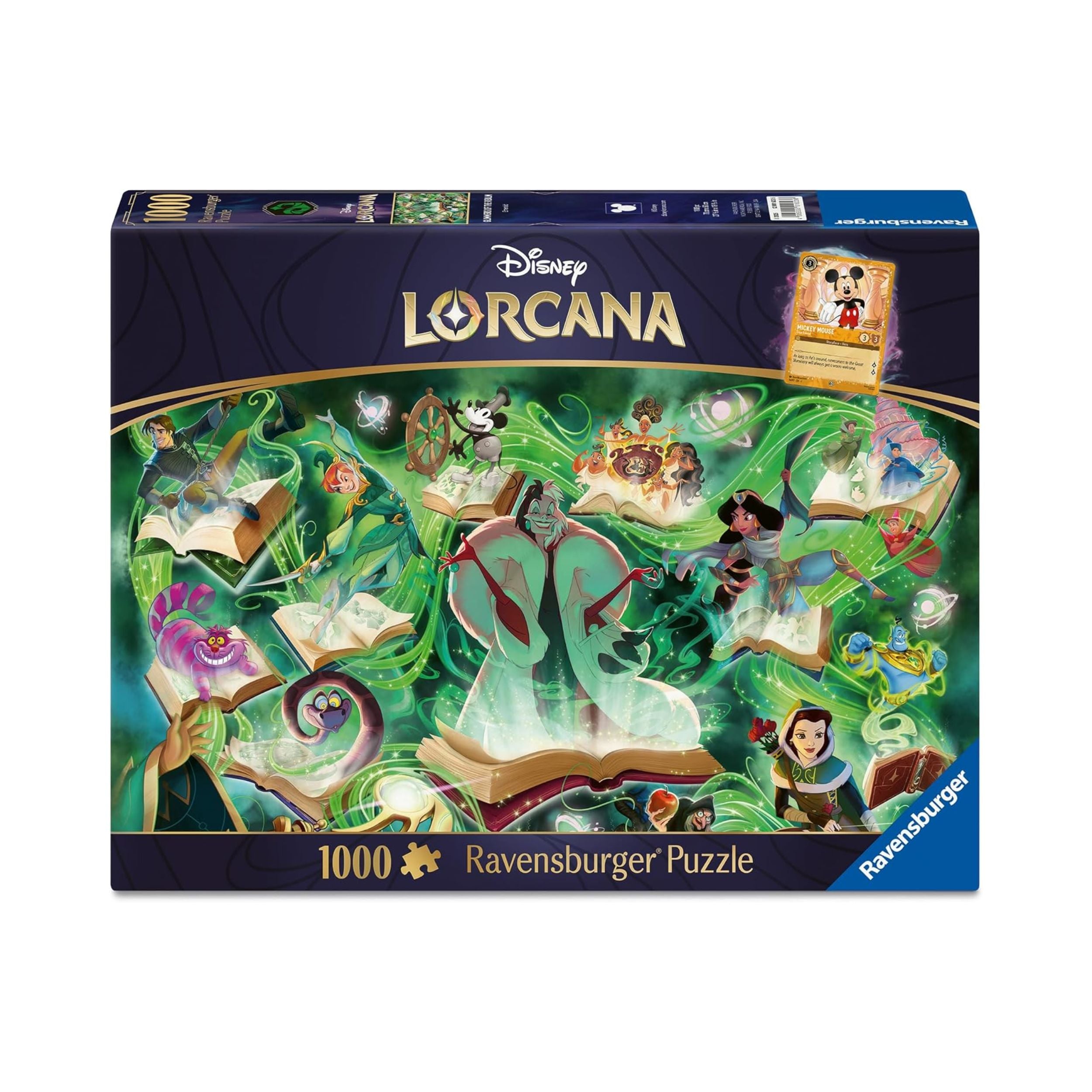 Disney Lorcana 1000 Pc Ravensburger Puzzle Glimmers of The Realm Emerald PRESALE
